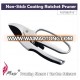 High Carbon Steel Non-Stick Coating Bypass Ratchet Pruning Shear